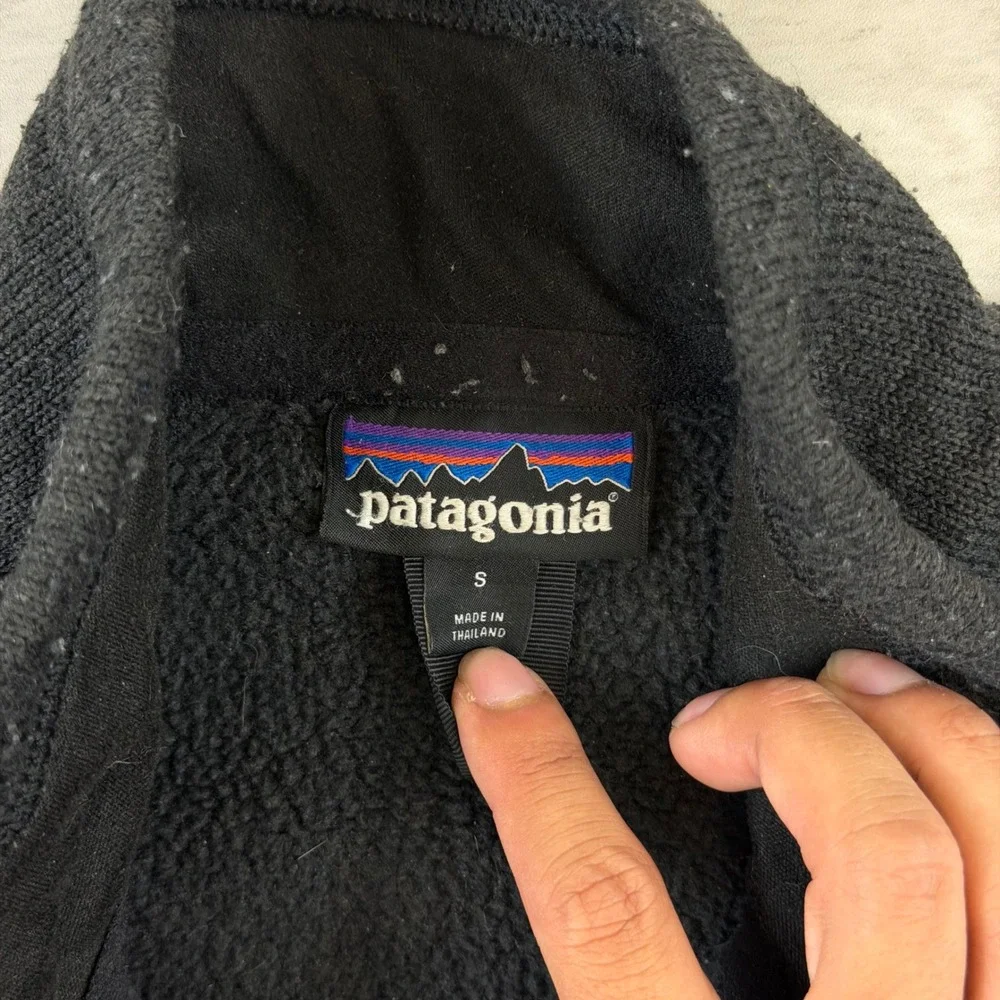 Patagonia Better Sweater 1/4 Zip Fleece Pullover Black Mens Small 25527